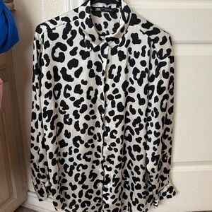 Zara Monochrome Animal Print Shirt